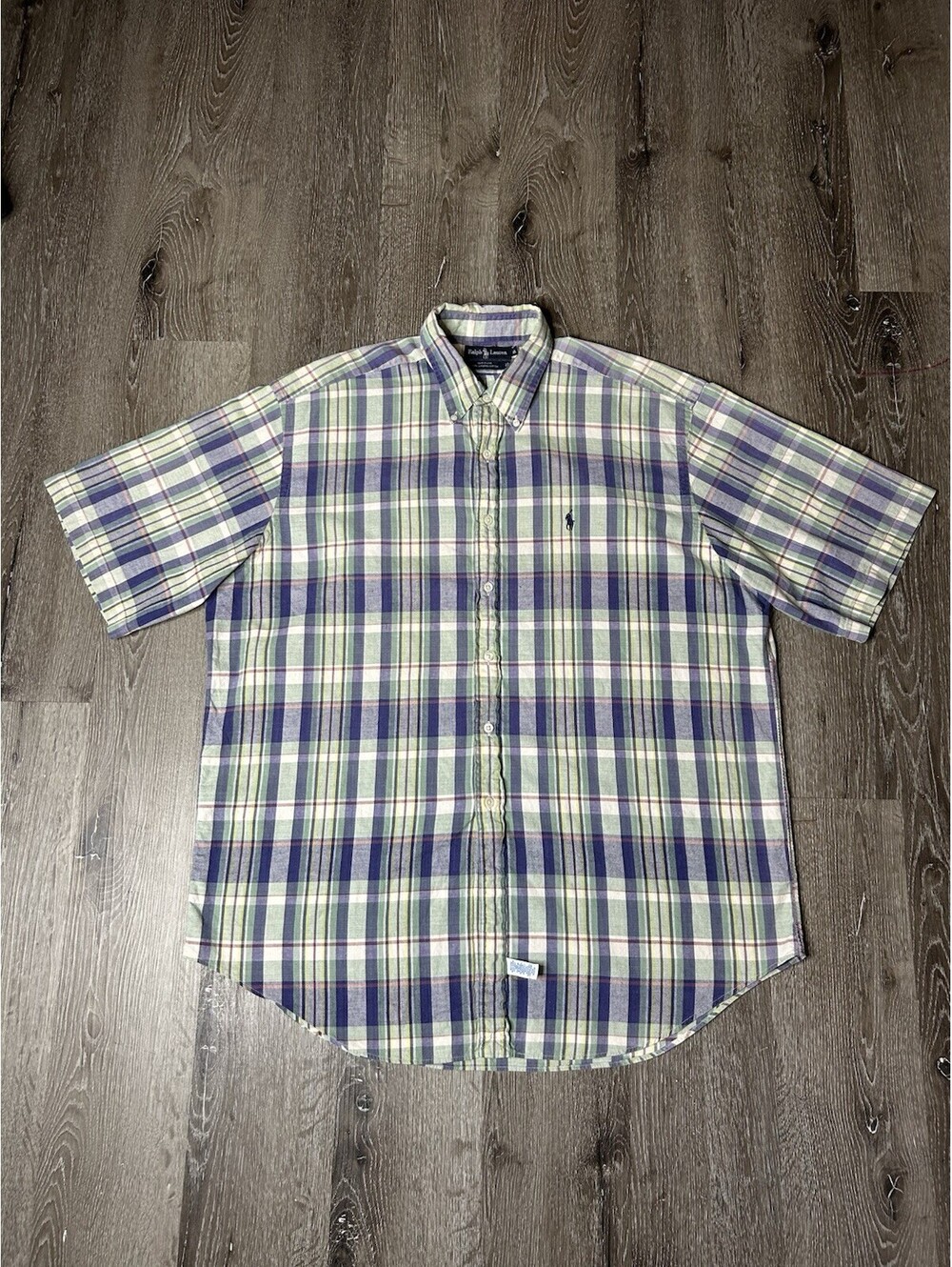 Vintage Ralph Lauren Shirt Large Multi USA Plaid Size XL